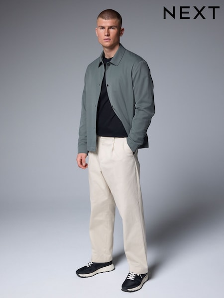 Sage Green Twill Coach Jacket (E53363) | €52