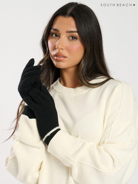 South Beach Contrast Stitch Gloves With Touch Screen (E53382) | 57 LEI