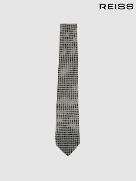 Reiss Light Green Mondello Silk Floral Print Tie (E53449) | €99