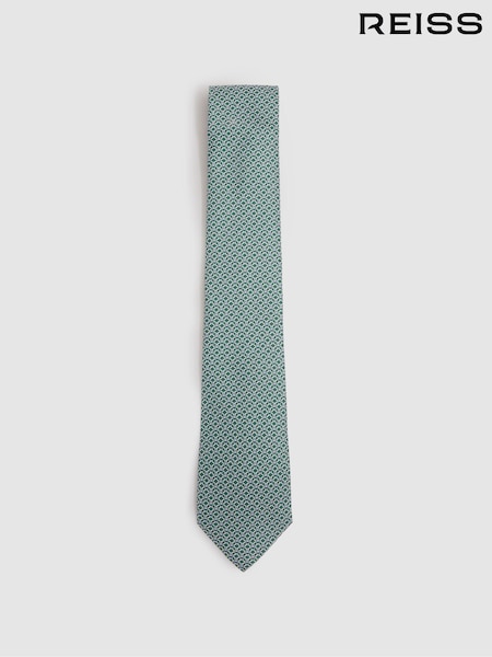 Verde oscuro - Reiss Orta Silk Chain Pattern Tie (E53453) | 95 €