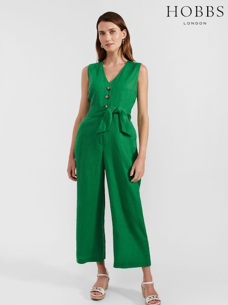 Hobbs Green 100% Linen Melodie Jumpsuit (E53470) | 688 QAR