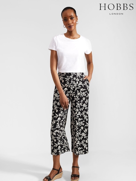 Hobbs Black Eve Crop Trousers (E53473) | AED259