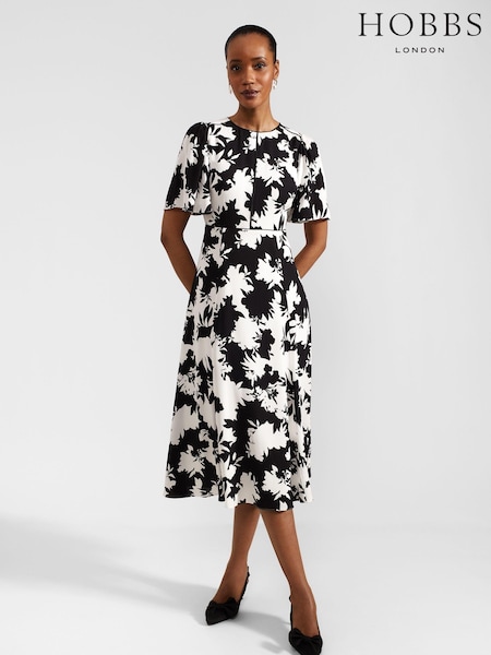 Hobbs White Alva Dress (E53481) | €121