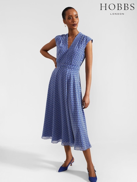 Hobbs Blue Hailey Dress (E53488) | 836 QAR