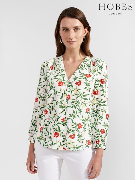 Hobbs White Florence Blouse (E53490) | €113