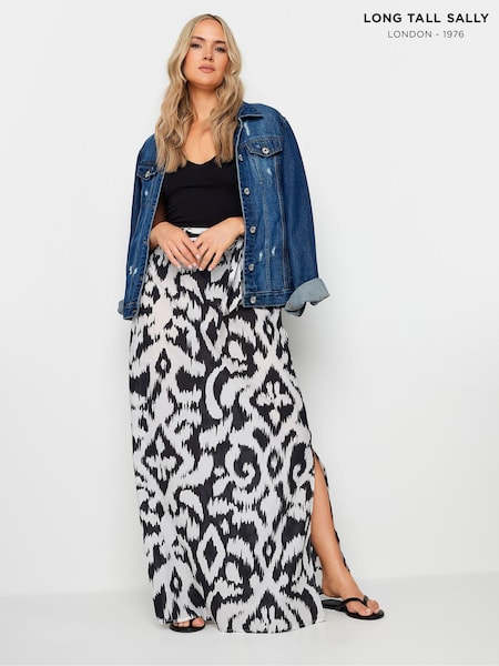Long Tall Sally Abstract Maxi Skirt (E53500) | ‏171‏₪