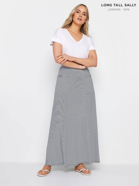 Long Tall Sally Stripe Fit And Flare Skirt (E53514) | 137 LEI