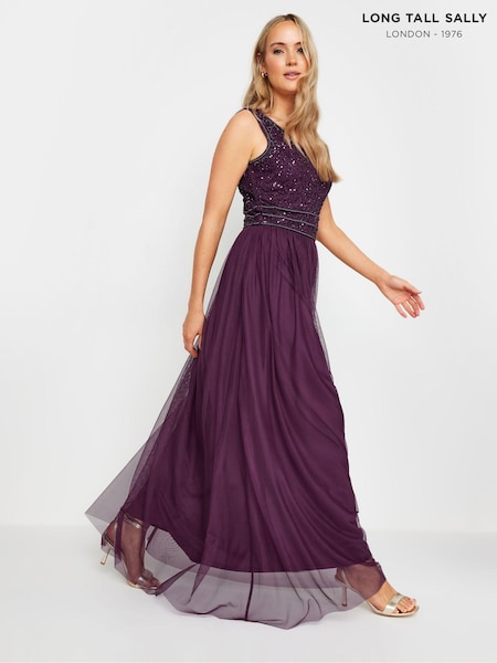 Long Tall Sally V-Neck Embroidered Dress (E53537) | €62