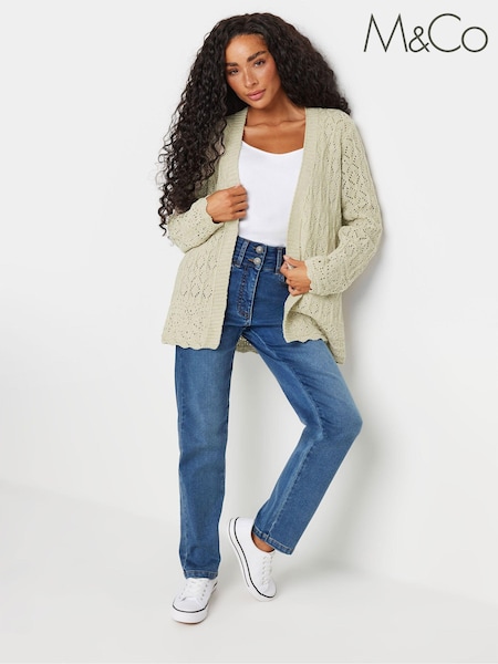 M&Co Natural Petite Crochet Cardigan (E53607) | €43