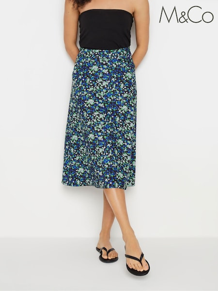 M&Co Ditsy Print Tie Waist Skirt (E53620) | ‏156‏₪