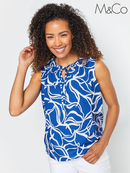 M&Co Abstract Sleeveless Shell Top (E53664) | 31 €