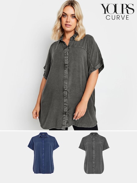 Yours Curve Chambray 100% Cotton Shirts 2 Pack (E53704) | 71 €