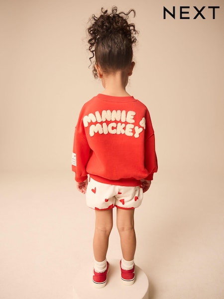 Punainen Sydän - Minnie & Mickey Mouse Crew 100% Cotton Sweatshirt & Shorts Set (3mths-7yrs) (E53931) | €31 - €37
