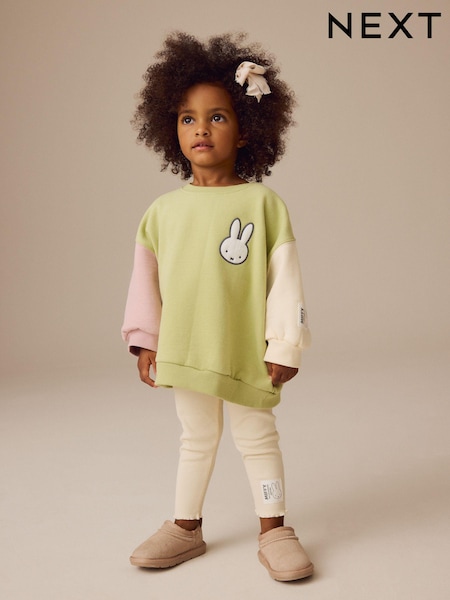 Green Colour Block Miffy Sweatshirt and Leggings Set (3mths-7yrs) (E53934) | €27 - €32