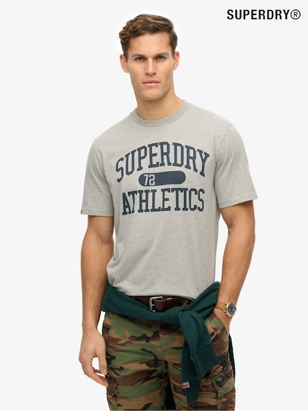 Superdry Grey Athletic Essential Relaxed T-Shirt (E54028) | €37