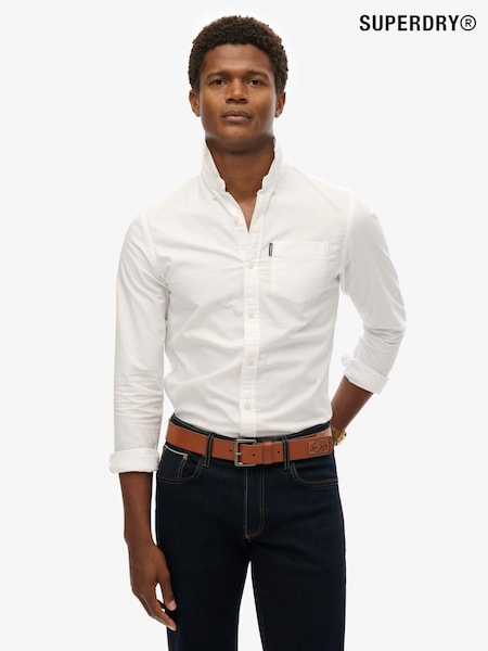 Superdry White 100% Cotton Essentials Oxford Shirt (E54031) | 223 QAR