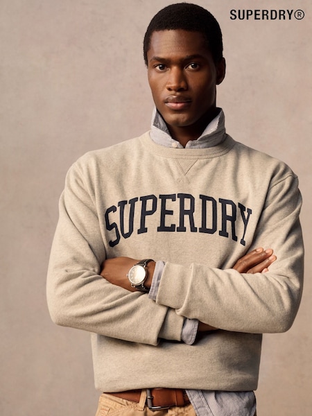 Superdry Grey Marl Athletic Essential Loose Fit Hoodie (E54066) | R$ 495