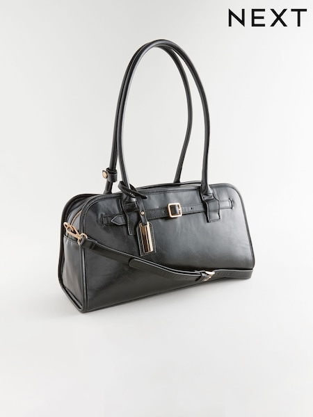 Black Belted Shoulder Bag (E54123) | €31