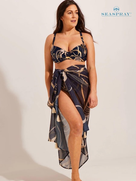 Seaspray Navy Laguna Shell Pareo Cover-Up (E54238) | €57