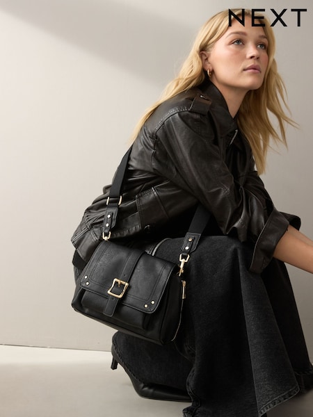 Black Utility Cross-Body Bag (E54313) | ₪113