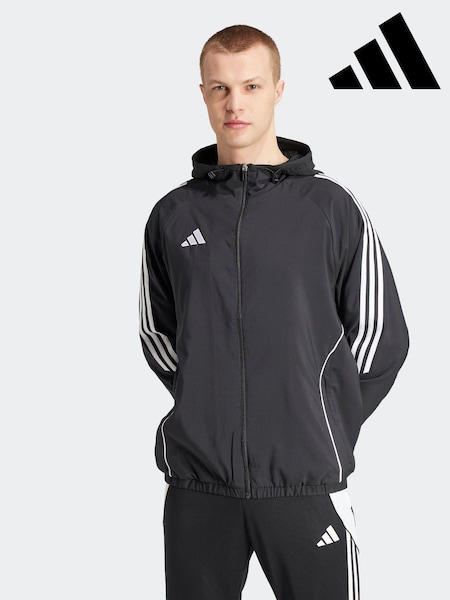 adidas Black Tiro 24 Windbreaker (E54393) | AED145