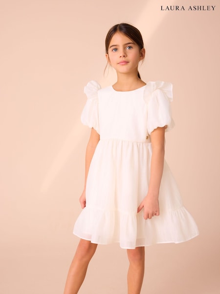 Laura Ashley Ivory Bow Back Flower Girl Dress (E54441) | 188 QAR - 218 QAR