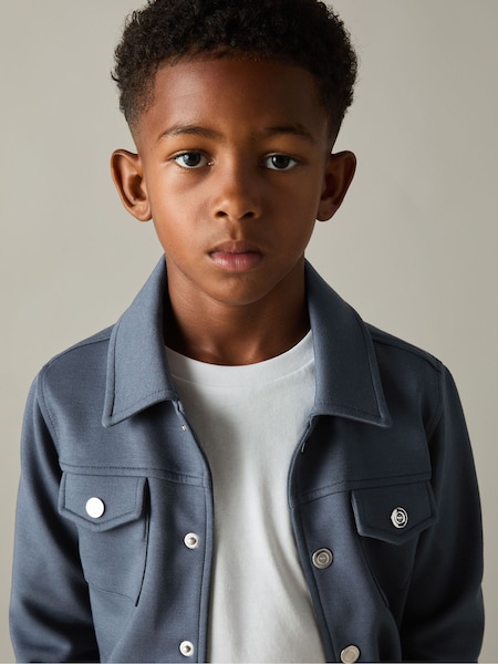 Reiss Jerry Interlock Jersey Overshirt (E54494) | kr922