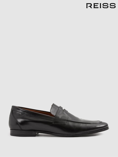 Черный - Reiss Bray Patent Leather Saddle Loafers (E54521) | €271