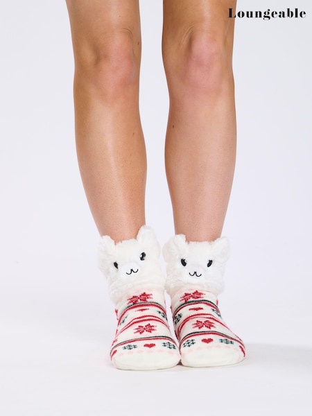 Loungeable White Cat 3D Fairlaise Socks (E54690) | €7.50
