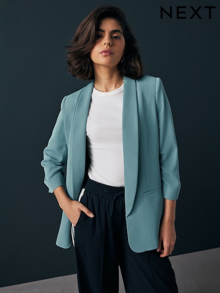 KÉK - Relaxed Ruched Sleeve Blazer (E54751) | 22 890 Ft