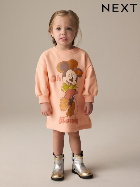 Pink Minnie Mouse Long Sleeves Sweat Dress (3mths-7yrs) (E54825) | 44 QAR - 51 QAR