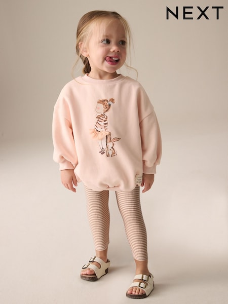 Pink Ballerina Crew Sweatshirt & Leggings Set (3mths-7yrs) (E54933) | $45 - $58