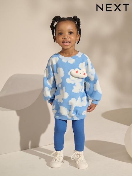 Blue Tie Dye Cloud Leggings Set (3mths-7yrs) (E54943) | €22 - €28
