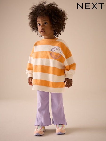 Orange Sweatshirt and Flare Leggings Set (3mths-7yrs) (E54949) | €21 - €26