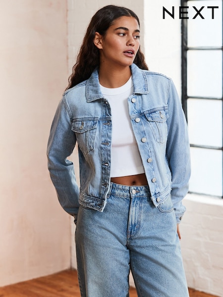 Bleach Fitted Denim Trucker 100% Cotton Jacket (E54955) | €43
