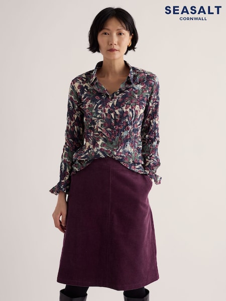 أزرق - Seasalt Cornwall Larissa Shirt In Crinkled Cotton