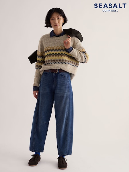 Natural - Seasalt Cornwall Golden Light Fair Isle Jumper