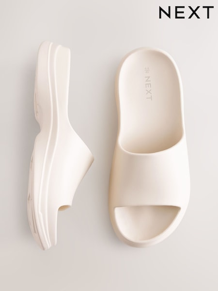 Blanc crème - Chunky Beach Sliders Sandals (E55016) | 23 €