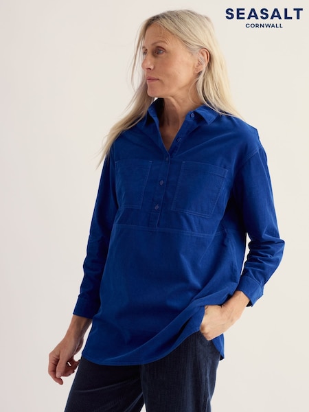 Blue - Seasalt Cornwall Coppice Shirt-style Cord Tunic