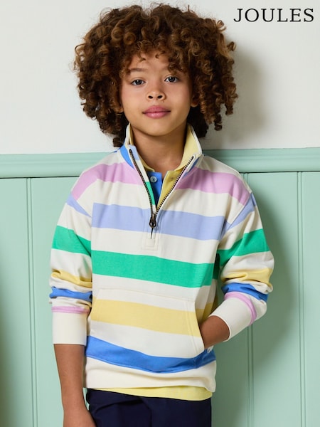 Joules Alfie Multi Quarter Zip Sweatshirt (E55169) | AZN 65 - AZN 73
