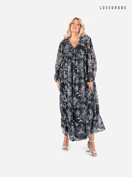Lovedrobe Smock Maxi Black Dress With Neckline (E55213) | €40