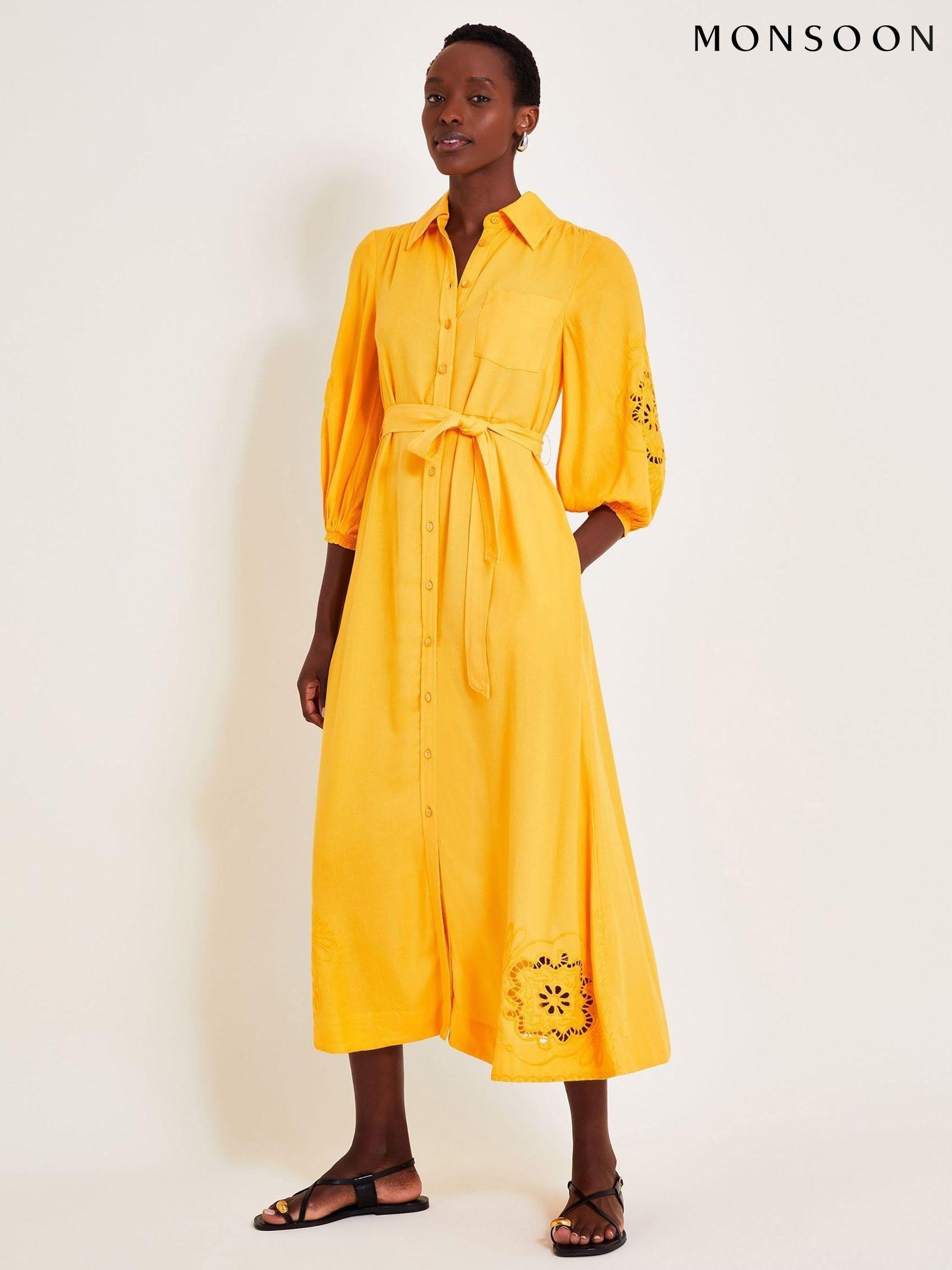 Next yellow linen dress discount
