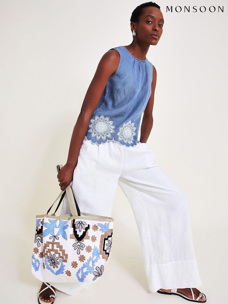 Monsoon Talia Embroidered Top (E55236) | €27