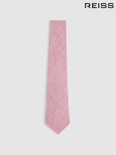 Reiss Soft Pink Melange Azzurro Melange Silk Tie (E55270) | €104