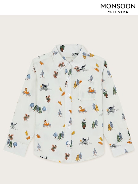 Monsoon Park Print 100% Cotton Shirt (E55349) | 67 LEI - 78 LEI