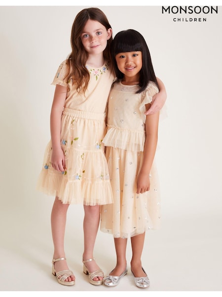 Monsoon Pink Embellished Spot Skirt and Top Set (E55357) | € 40 - € 47