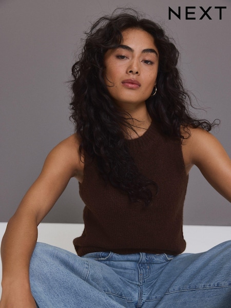 Ruskea - Knitted Crew Neck Tank (E55441) | €27
