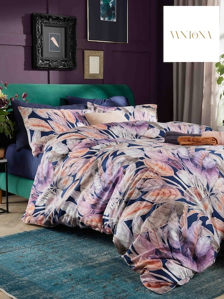 Vantona Multi Zanthe Leaves 100% Cotton Duvet Cover Set (E55698) | €53 - €92