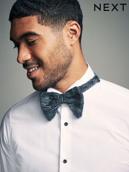 Grey Swirl Velvet Bow Tie (E55774) | AED30