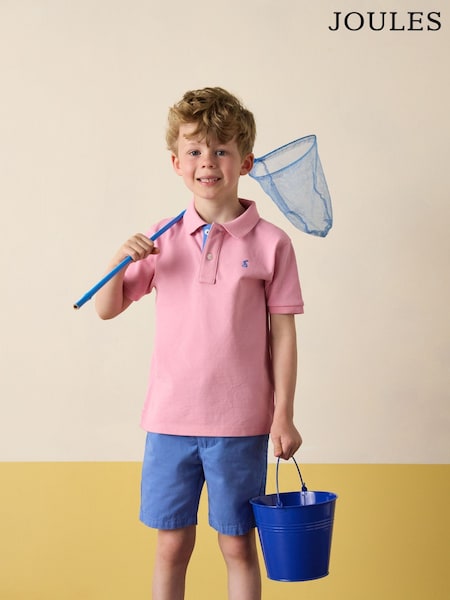 Joules Woody Pink Cotton Pique Polo Shirt (E55784) | R$ 140 - R$ 180